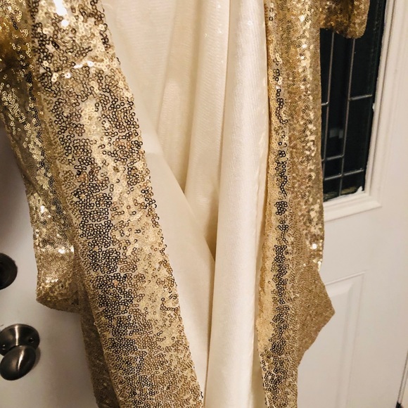 Honey qiao Floor length gold sequin dress - Picture 4 of 8